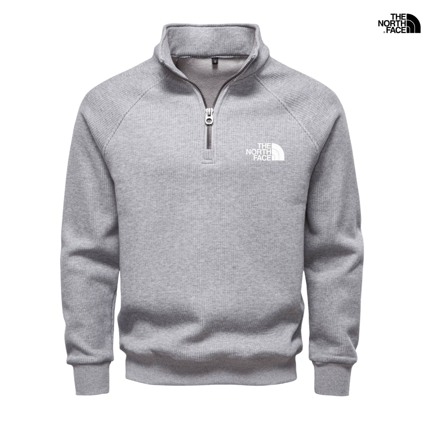 Varm fleecetröja med halv dragkedja för män