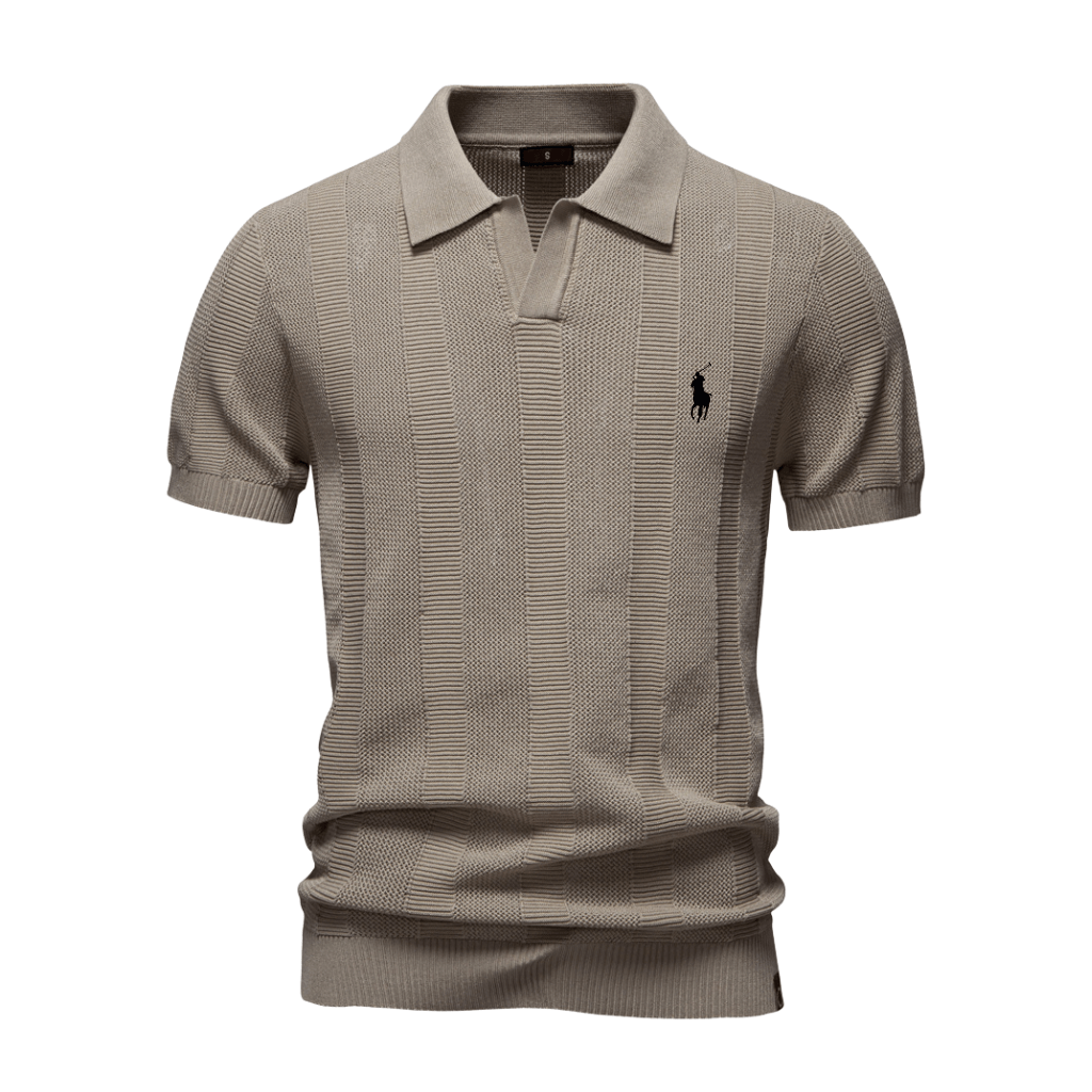 Herren Premium Strick-Poloshirt